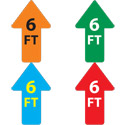 Directional Arrows "6FT" Social Distancing Floor Decals