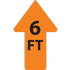 Directional Arrows "6FT" Social Distancing Floor Decals