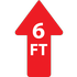 Directional Arrows "6FT" Social Distancing Floor Decals
