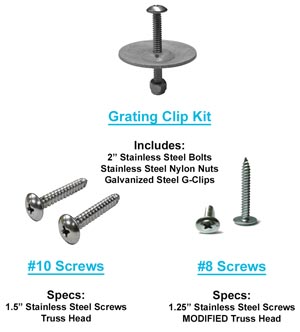 Fiberglass Grating Clips and Screw Fasteners