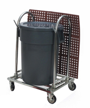 Rolling Trash and Mat Rack - American Floor Mats